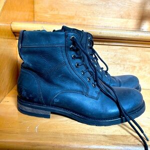 Black Leather boots - Men UK 8/42